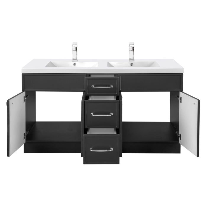 Manhattan 60" Double Sink Freestanding Vanity