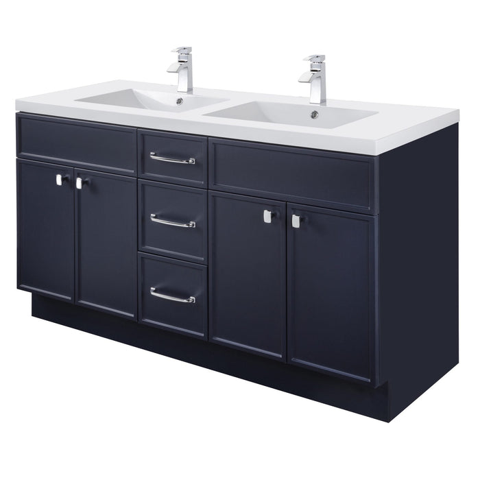Manhattan 60" Double Sink Freestanding Vanity