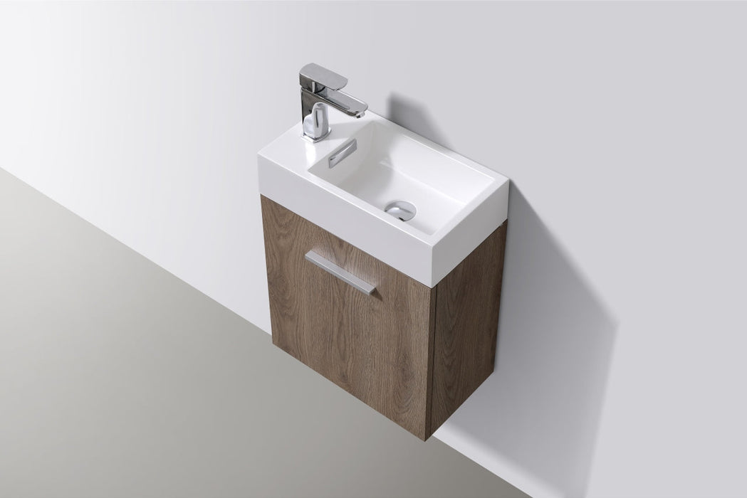 Bliss 18" Wall Mount Modern Bathroom Vanity