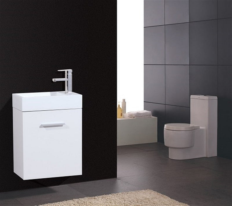 Bliss 18" Wall Mount Modern Bathroom Vanity