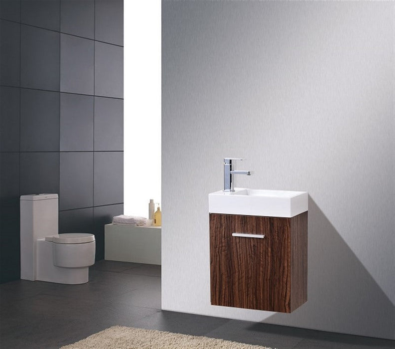 Bliss 18" Wall Mount Modern Bathroom Vanity