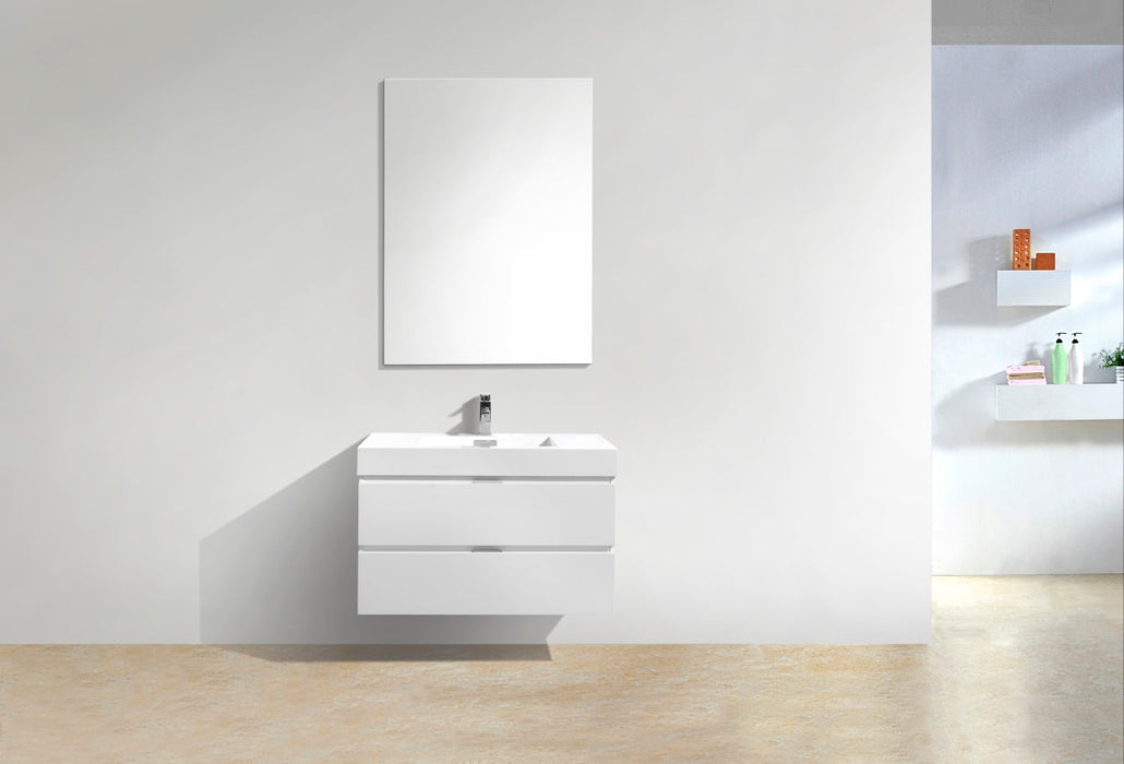 Bliss 36" Wall Mount Modern Bathroom Vanity