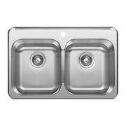 Elroy 32" x 21" Top-Mount Double Bowl Kitchen Sink