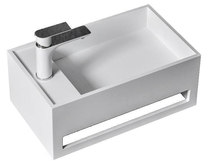 Febe 20" x 12" Corian Sink With Towel Holder