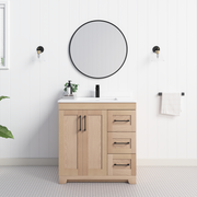 Chester 36" Solid-Wood Vanity with Quartz Countertop