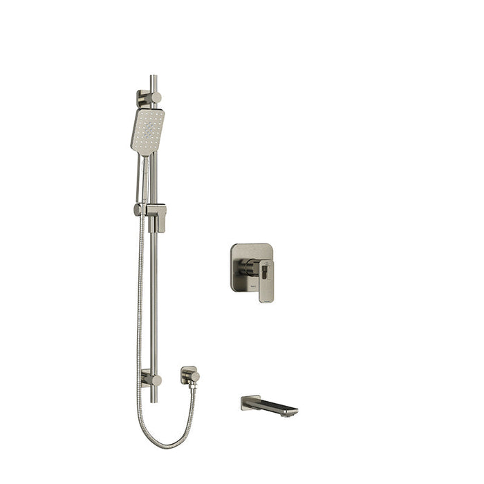 Riobel Equinox System with Tub Spout and Hand Shower Rail