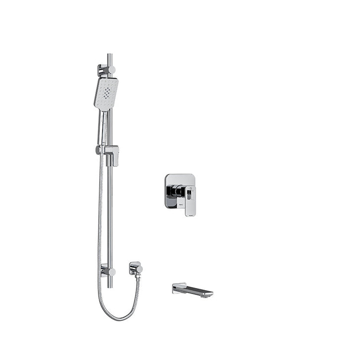 Riobel Equinox System with Tub Spout and Hand Shower Rail