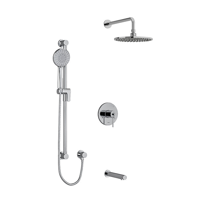 Riobel Premium KIT#1345 3-Way System with Hand Shower Rail, Shower Head and Spout