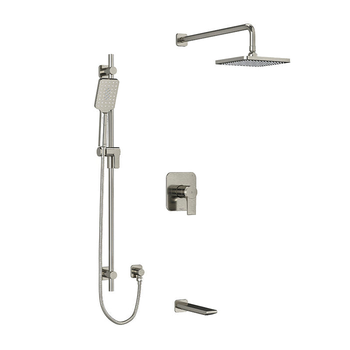 Riobel Fresk  3-Way System with Hand Shower Rail, Shower Head and Tub Spout