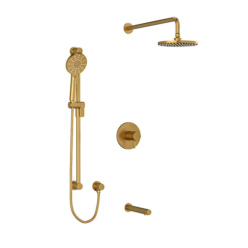 Riobel Riu 3-Way System with Hand Shower Rail, Shower Head and Tub Spo