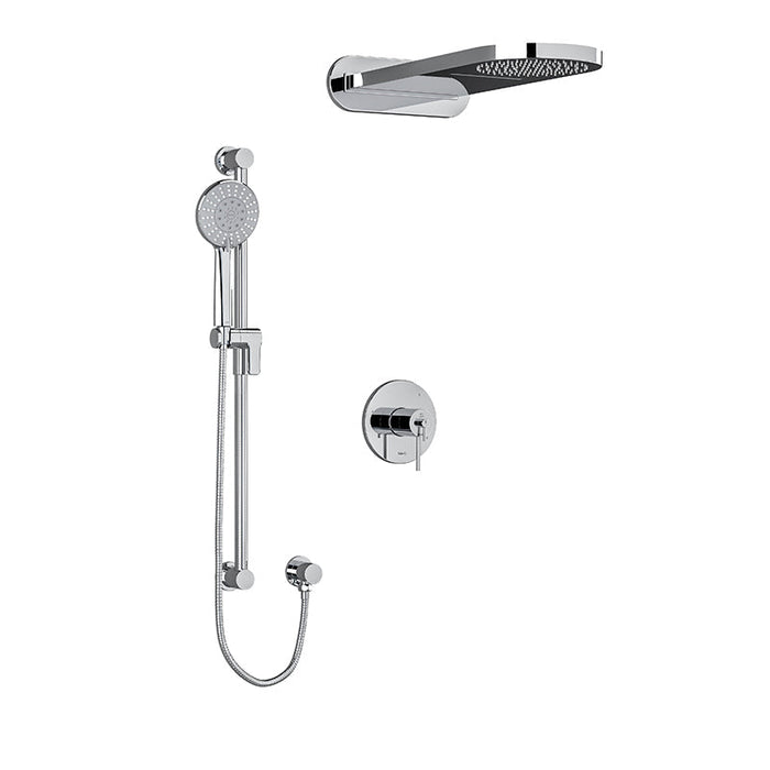 Riobel GS 3-Way System with Hand Shower Rail and Rain and Cascade Shower Head