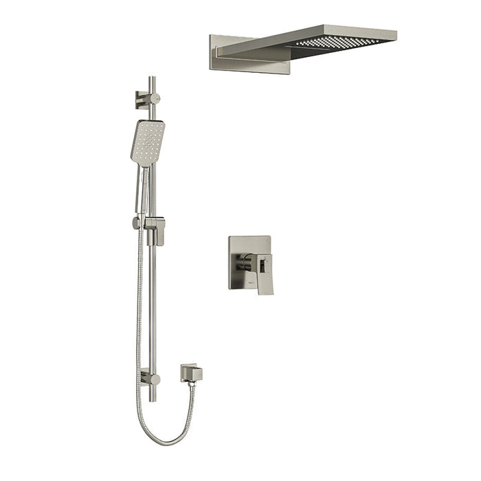 Riobel Zendo 3-Way System with Hand Shower Rail and Rain and Cascade Shower Head