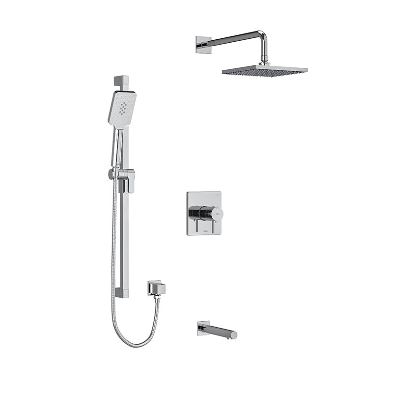 Riobel Premium KIT#2845 3-Way System with Hand Shower Rail, Shower Head and Spout