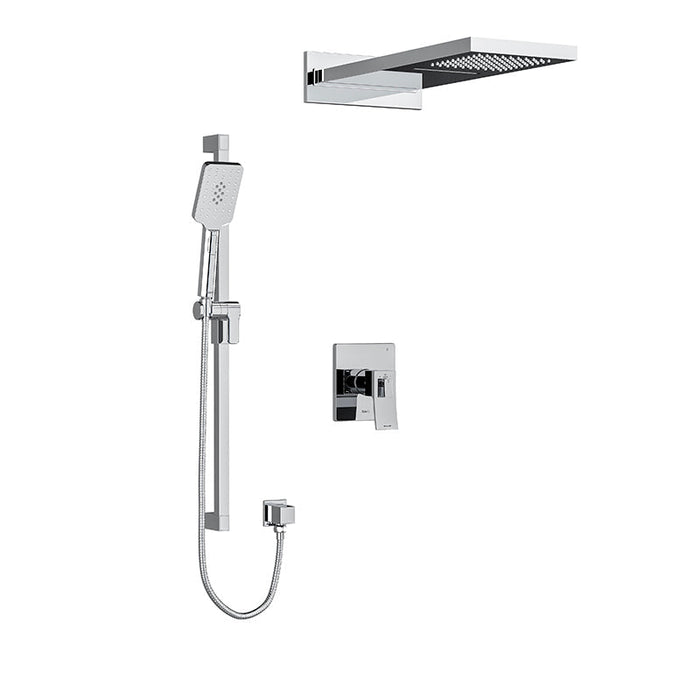 Riobel Premium KIT#8045  3-Way System with Hand Shower Rail and Rain and Cascade Shower Head
