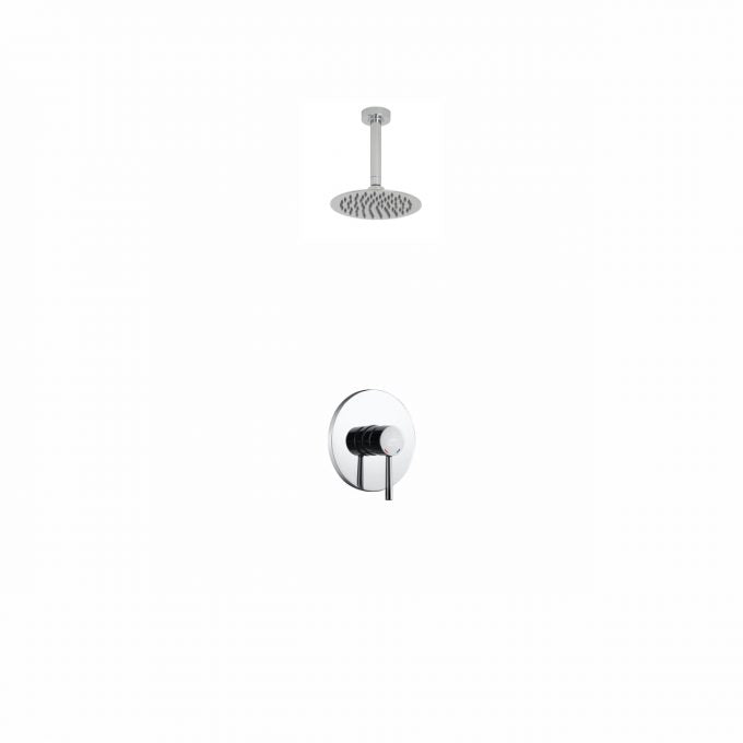 Aqua Rondo Shower Set With Ceiling Mount Rain Shower Head