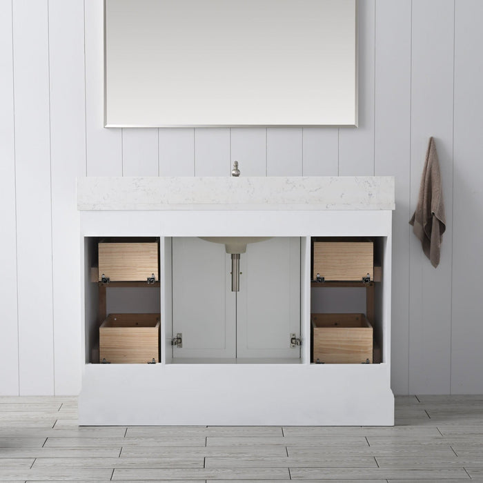 Madison 48" Single Sink Bathroom Vanity with Marble Countertop