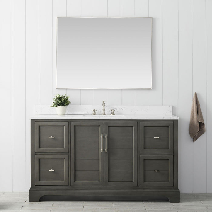 Madison 60" Single Sink Bathroom Vanity with Marble Countertop