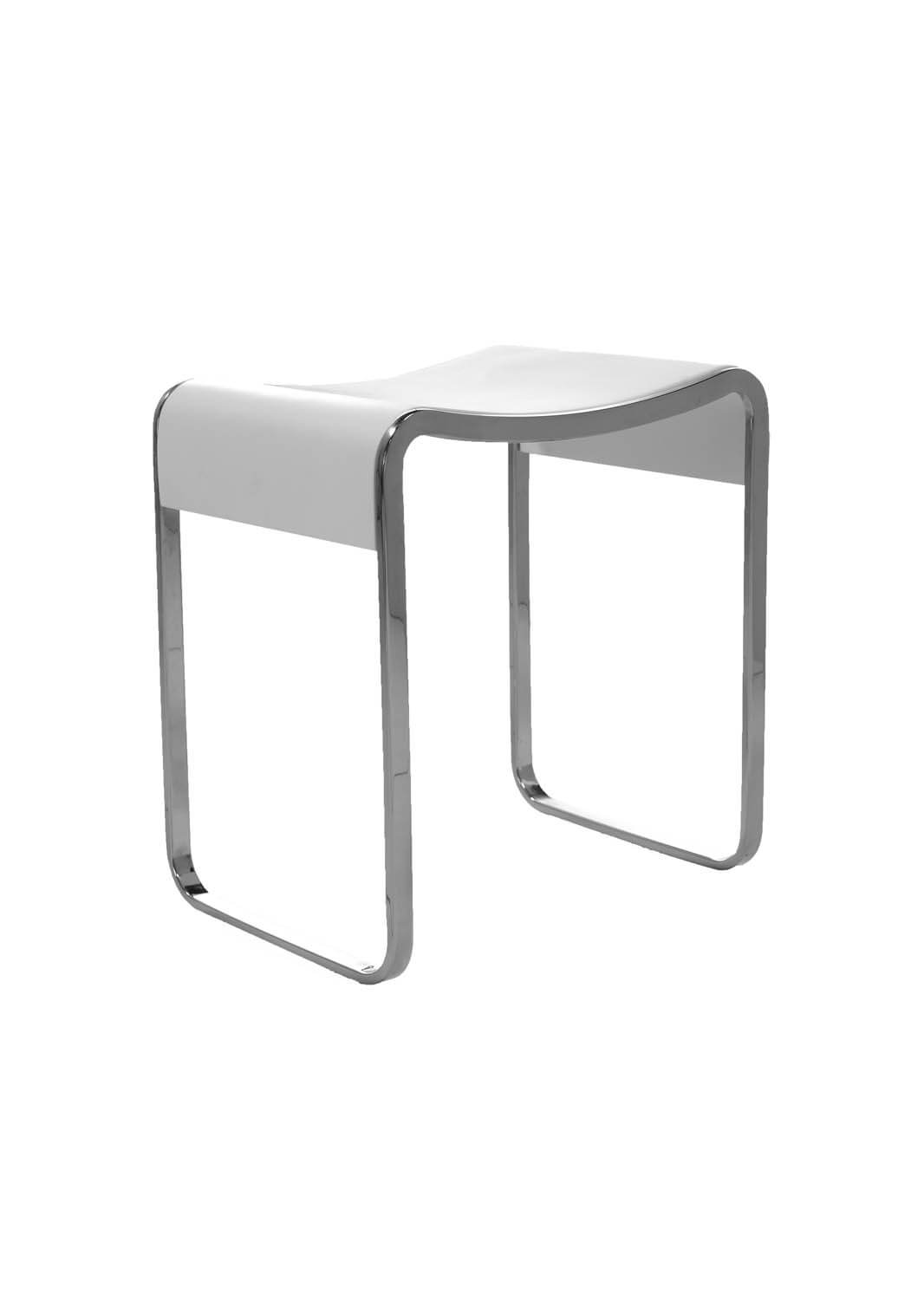 Volkano Chrome Matte Shower Stool