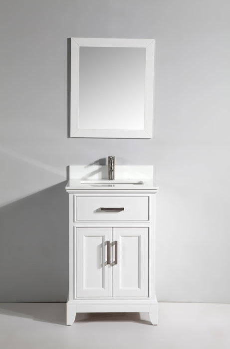 Paris 24" Single Sink Bathroom Vanity Set with Sink and Mirror