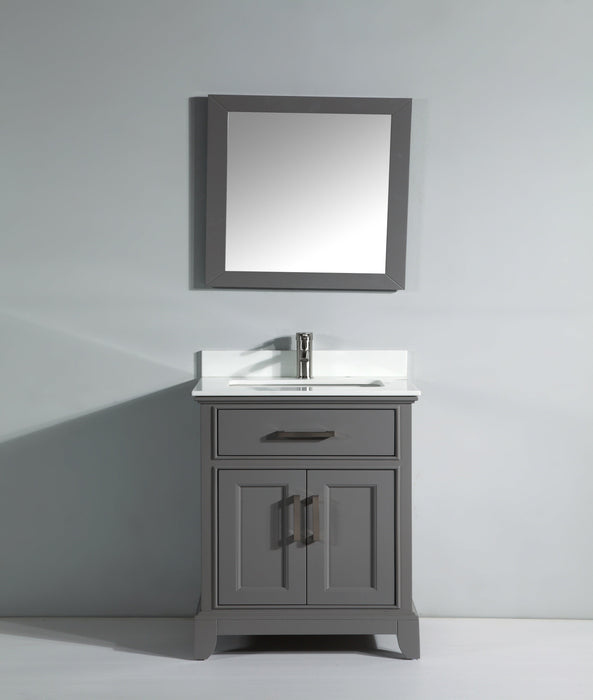 Paris 30" Single Sink Bathroom Vanity Set with Sink and Mirror