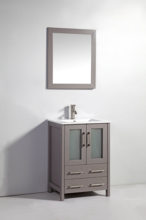 London 24" Single Sink Bathroom Vanity Set with Sink and Mirror