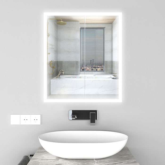 Frame 24" x 24" LED Bathroom Mirror with Touch Sensor