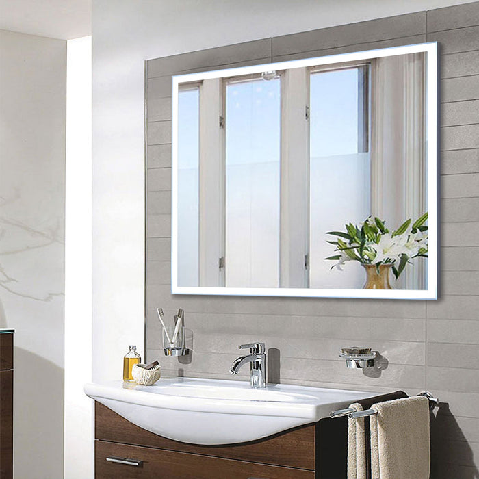 Frame 36" x 24" LED Bathroom Mirror with Touch Sensor