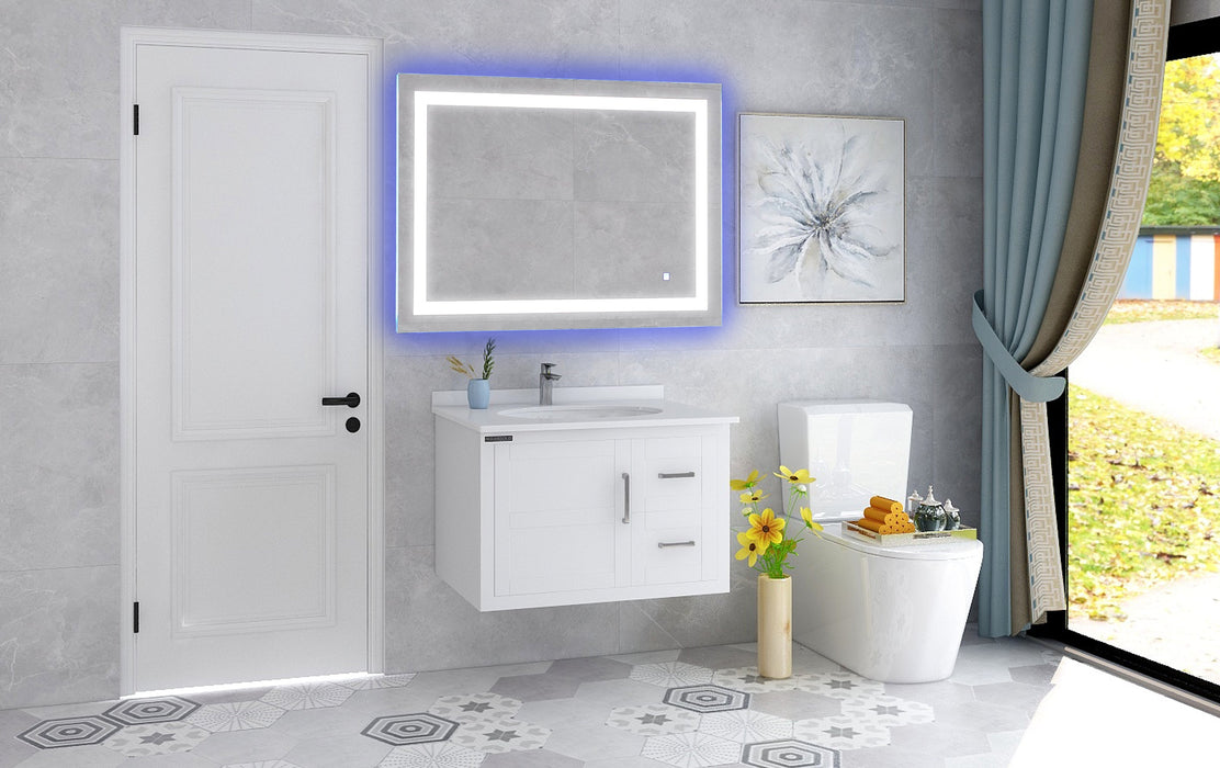 Glow 28" x 43" LED Bathroom Mirror with Touch Sensor