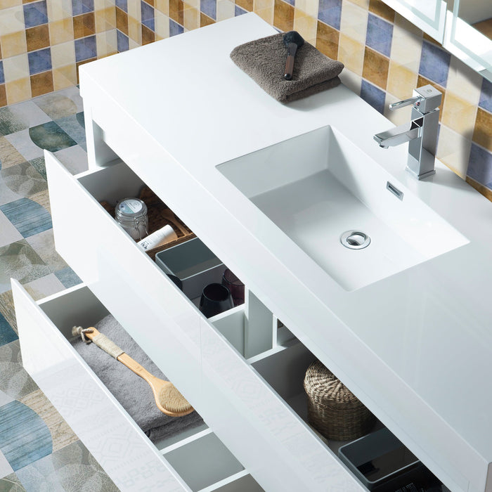 Berlin 60" Freestanding Single Sink Bathroom Vanity