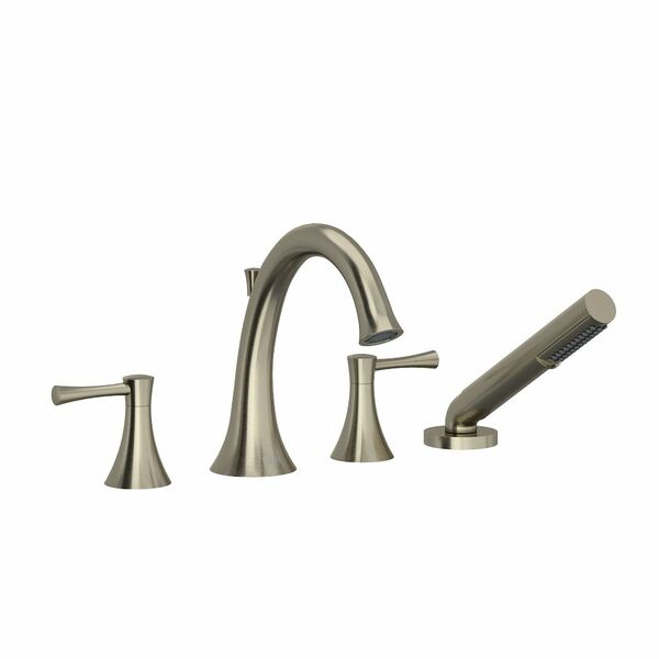 Riobel Edge 4-Piece Deck-Mount Tub Filler with Hand Shower