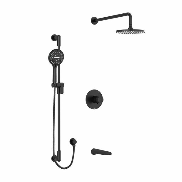 Riobel Parabola 3-Way System with Hand Shower Rail, Shower Head and Spout