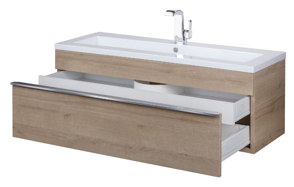 Trough 42" Wall Mount Modern Bathroom Vanity